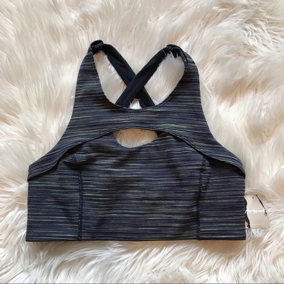 Free People Black Strut Cutout Sports Bra - Picture 1 of 5